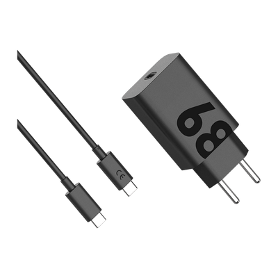 Carregador Turbo 68 Duo – Alta Velocidade com Cabo USB-C Incluso