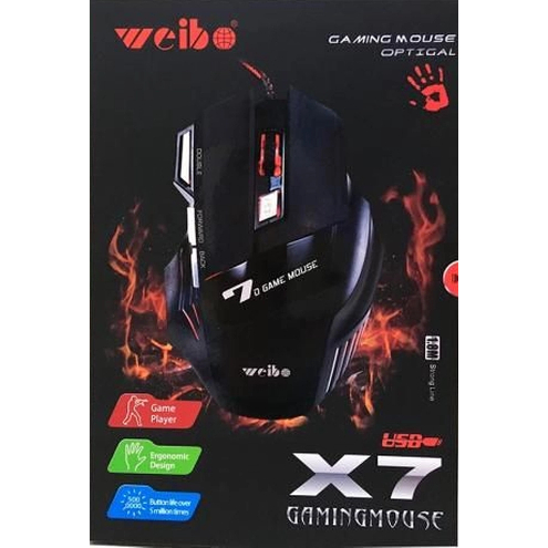 Mouse Gamer Weibo X7 Optical – Alta Performance e Ergonomia