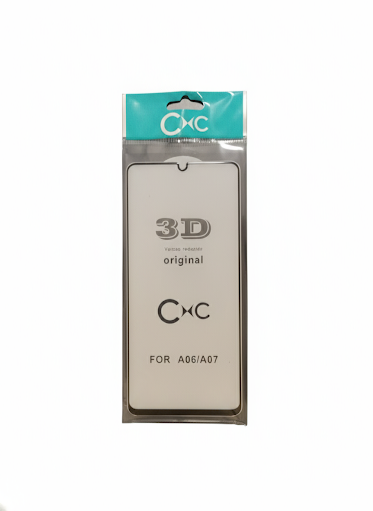 Pelicula de Vidro Temperado 3D CXC Original para Samsung Galaxy A06 e Galaxy A07