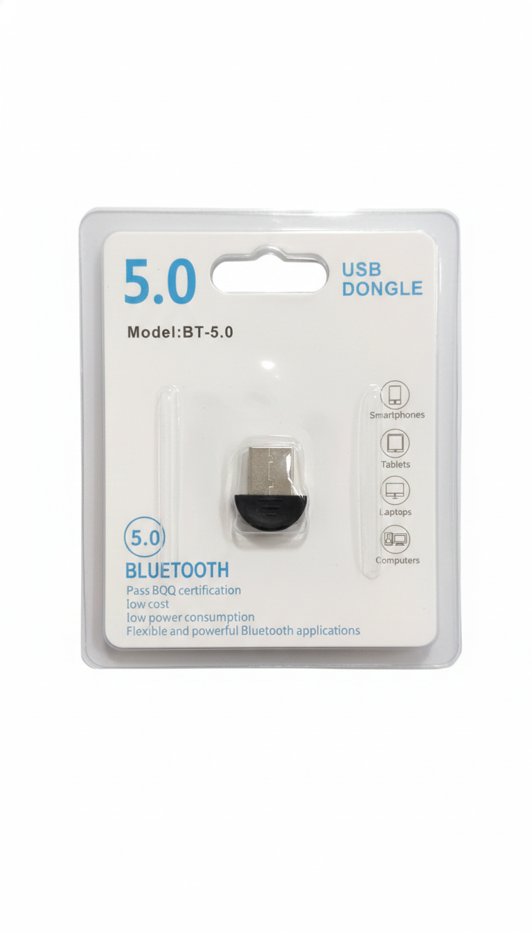 Adaptador Receptor Bluetooth 5.0 USB Dongle de Alta Velocidade para PC, Notebook