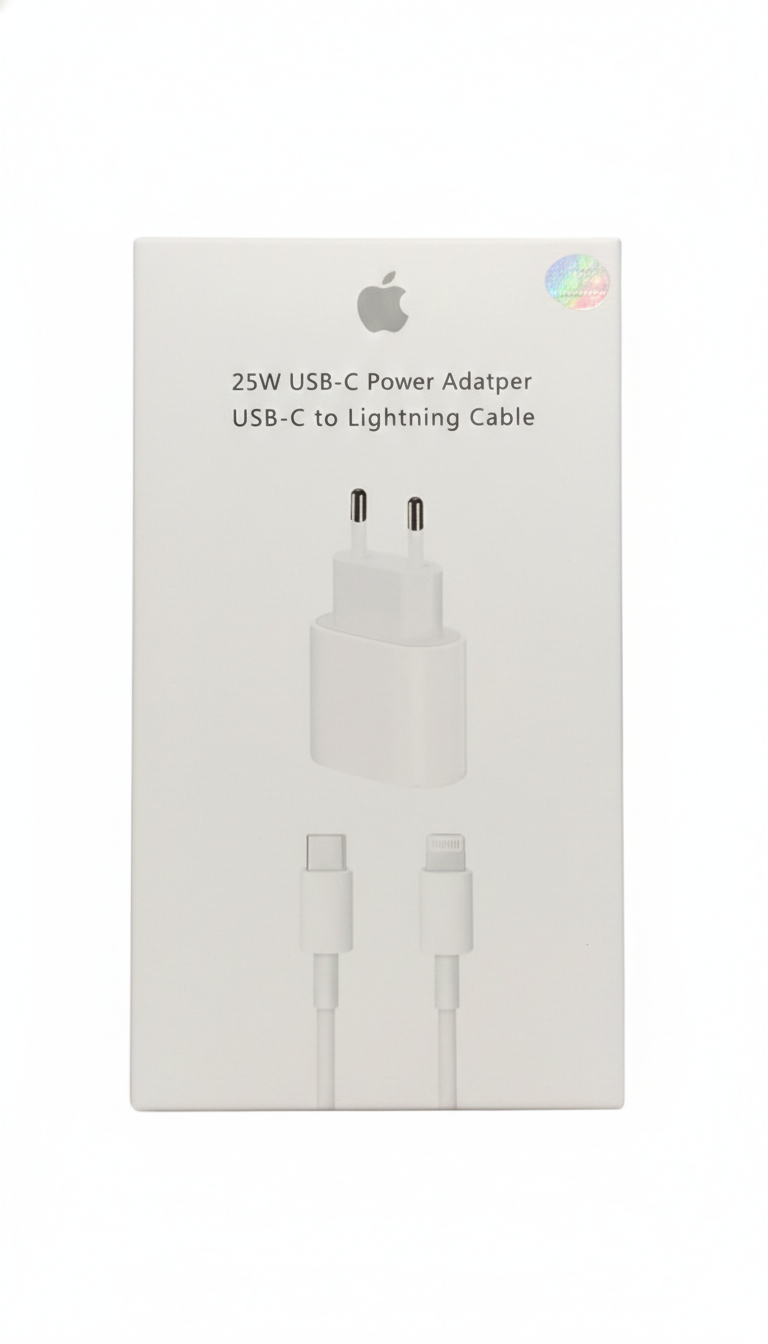 Kit Carregador de Parede 25W USB-C Power Adapter com Cabo USB-C para Lightning Alta