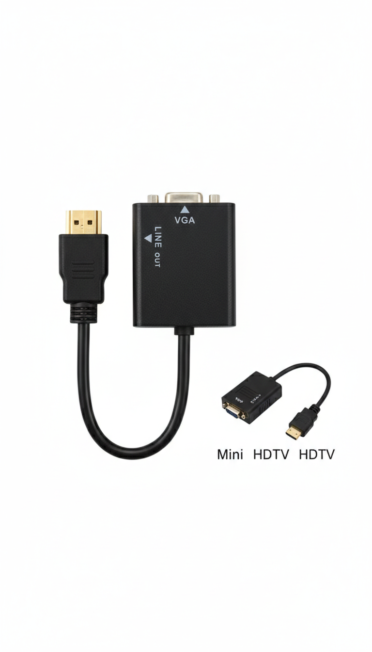Cabo Adaptador Conversor HDMI para VGA com Saída de Áudio P2 