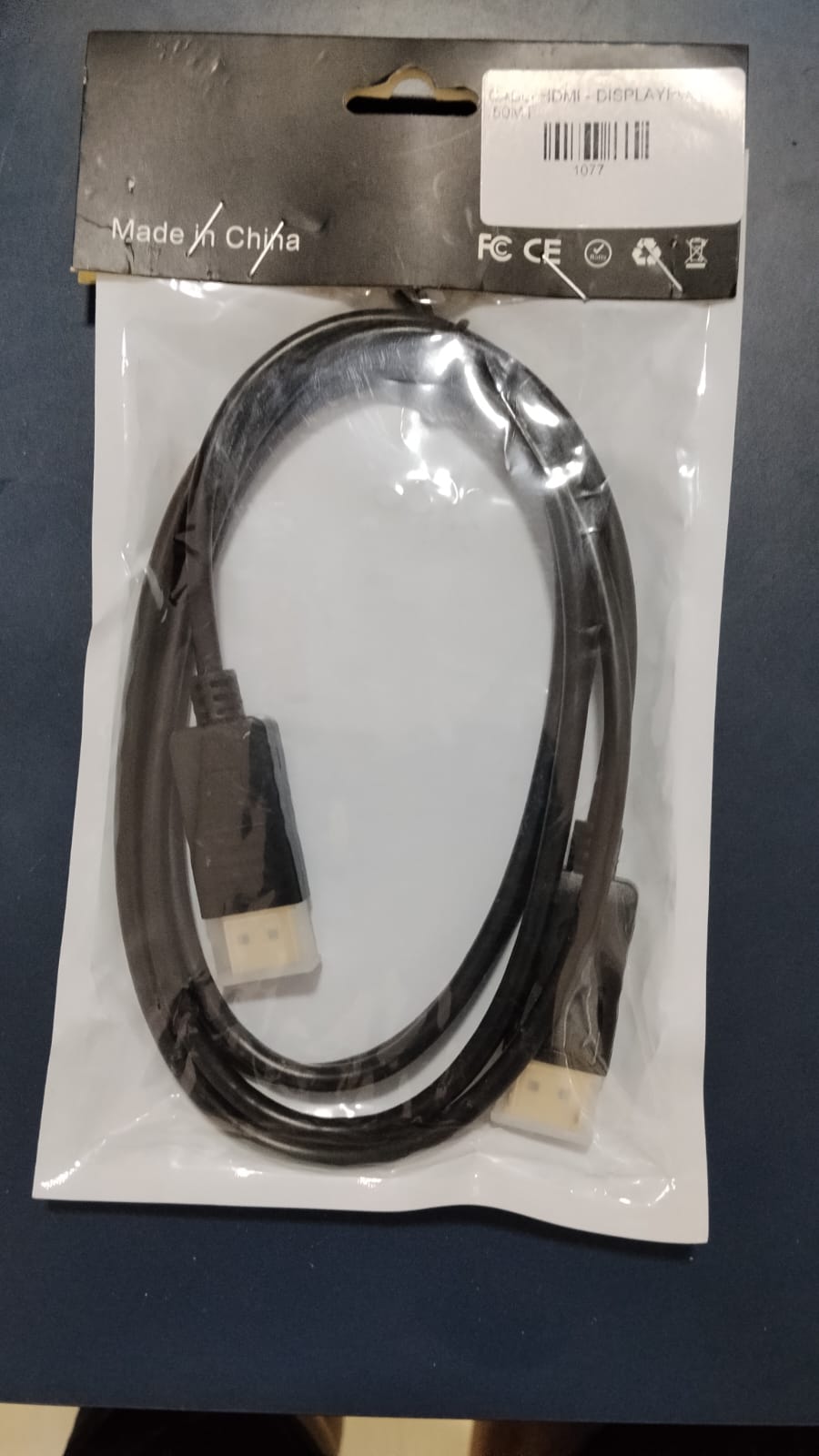 Cabo Adaptador HDMI para DisplayPort 1.8m